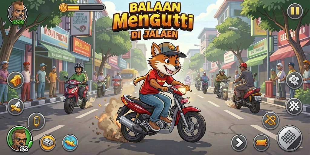 Tampilan gameplay balapan seru dan kompetitif di 33ZK.