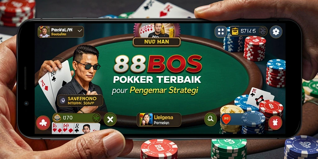 Screenshot menunjukkan suasana permainan poker yang seru di 88BOS.
