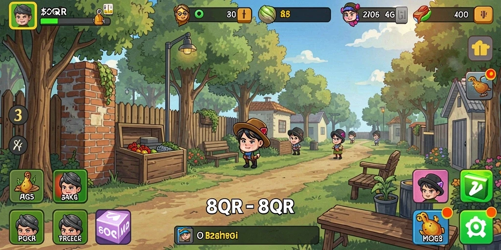 Tampilan gameplay menarik dari 8QR dengan mekanisme Idle.