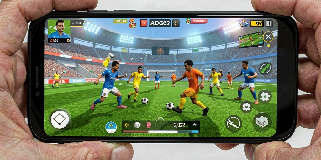 Tampilan aksi intens dari gameplay olahraga ADG62 yang mengasyikkan.