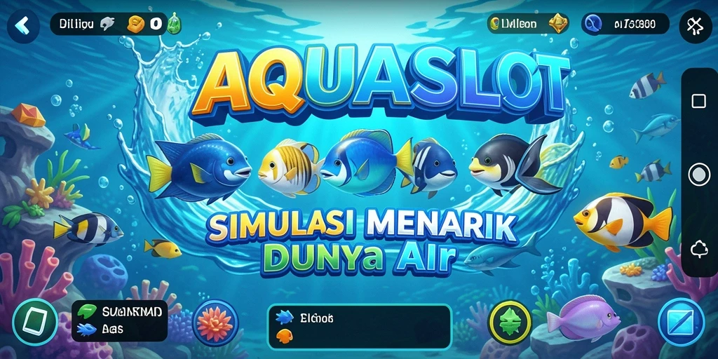 Tampilan gameplay AQUASLOT yang menakjubkan di dunia bawah laut.