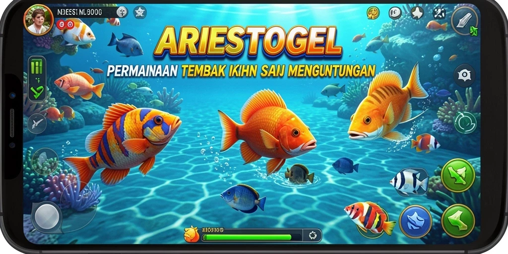 Gameplay Tembak Ikan yang seru dan penuh warna di ARIESTOGEL.