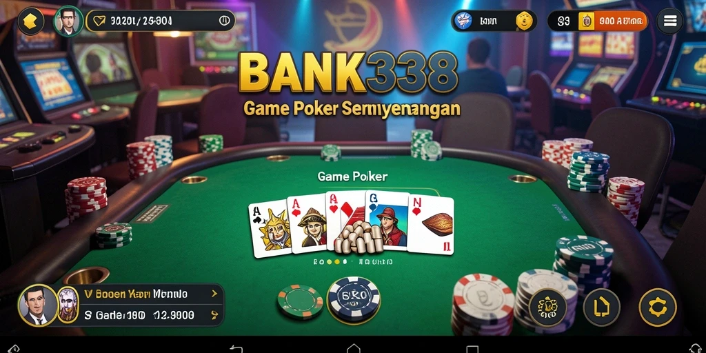 Tampilan gameplay Poker yang seru dan menegangkan.