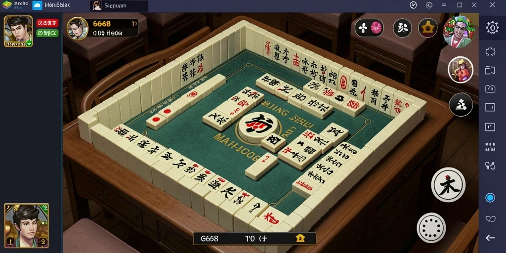 Tampilan gameplay G668 yang seru dalam suasana Mahjong.