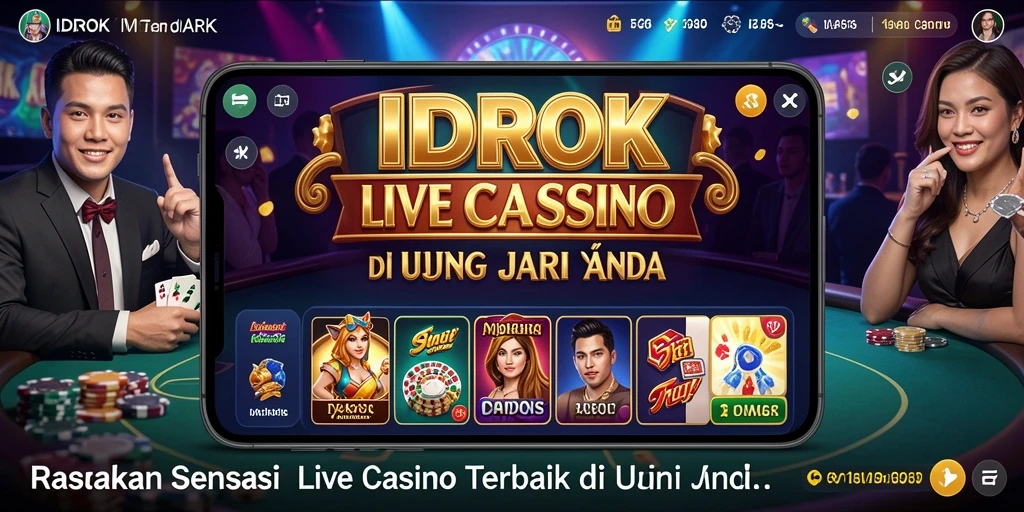 Tampilan gameplay Live Casino yang seru dan interaktif di IDROK.