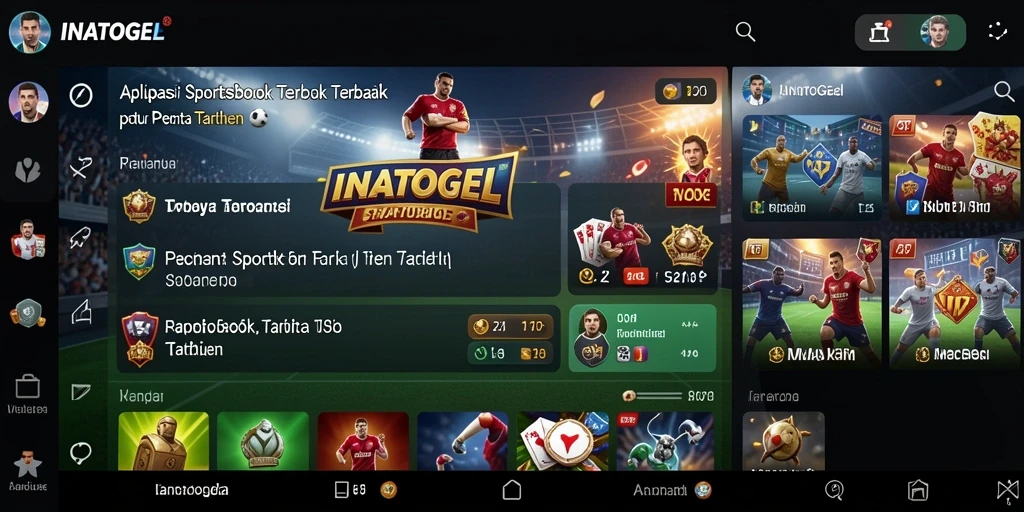 Tampilan menarik dari aplikasi INATOGEL saat memasang taruhan olahraga.