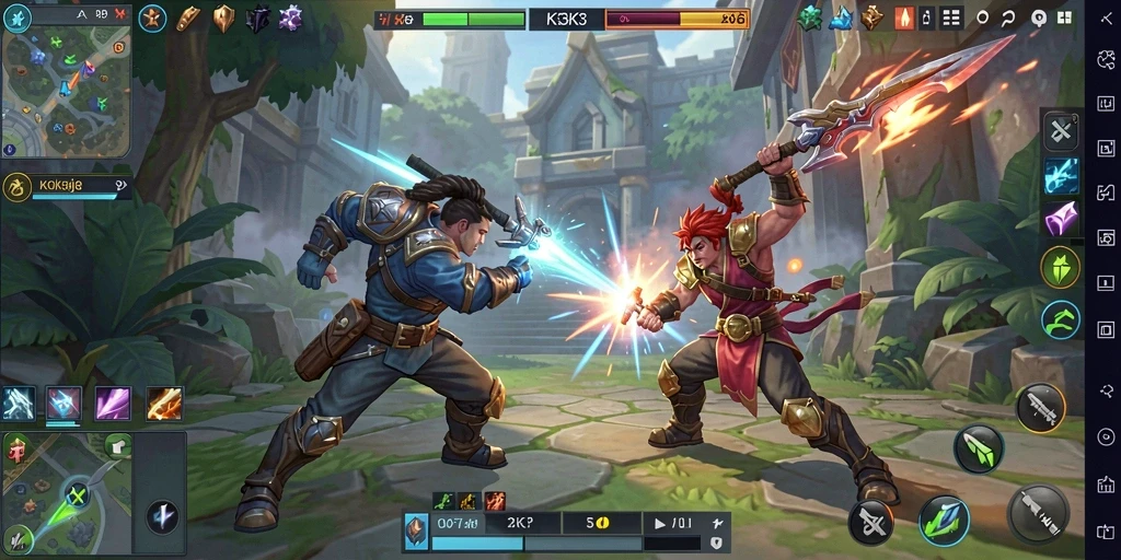 Tampilan gameplay K3K3 yang mendebarkan dan strategis.