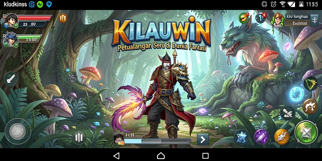 Screenshot gameplay seru KILAUWIN yang menampilkan aksi petualangan.