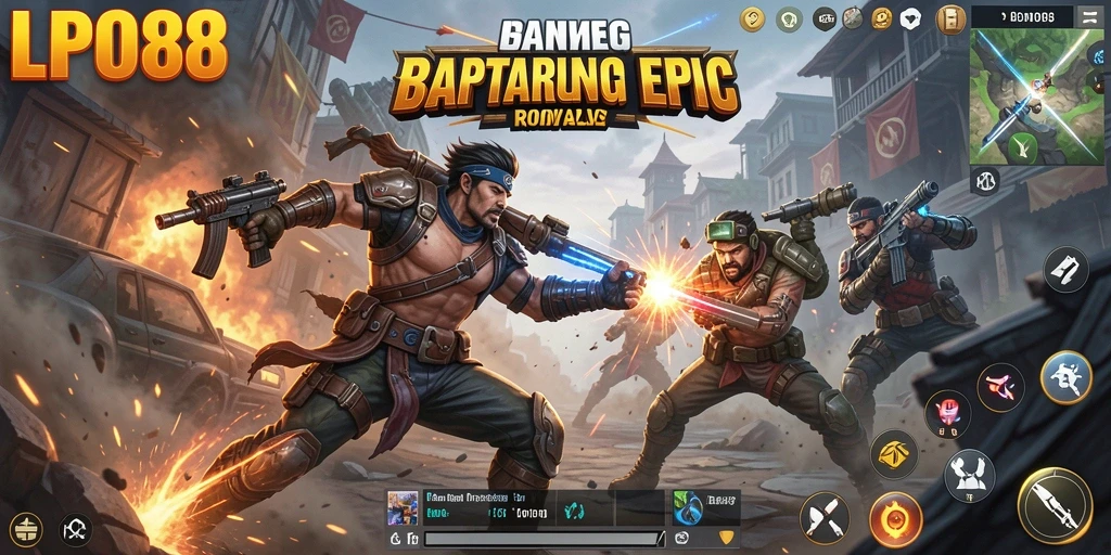 Gameplay mendebarkan LPO88 dalam pertarungan Battle Royale.