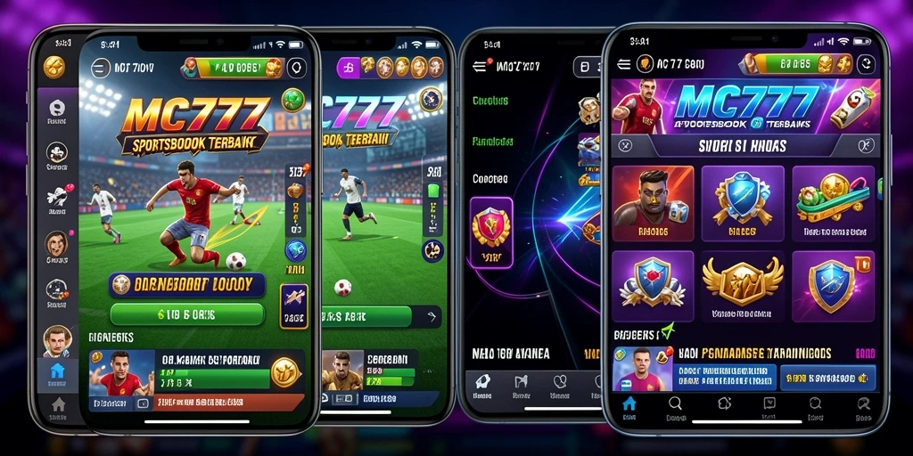 Screenshot MC777 menampilkan interface taruhan olahraga yang menarik.