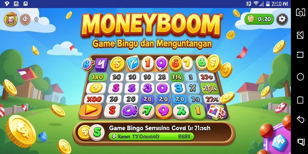 Screenshot gameplay MONEYBOOM menampilkan suasana Bingo yang seru dan interaktif.