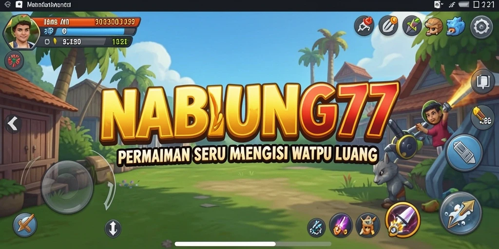 Tangkapan layar menunjukkan aksi seru dalam NABUNG77.