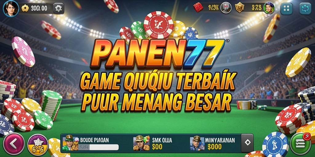 Tampilan menarik dari gameplay QiuQiu di PANEN77.