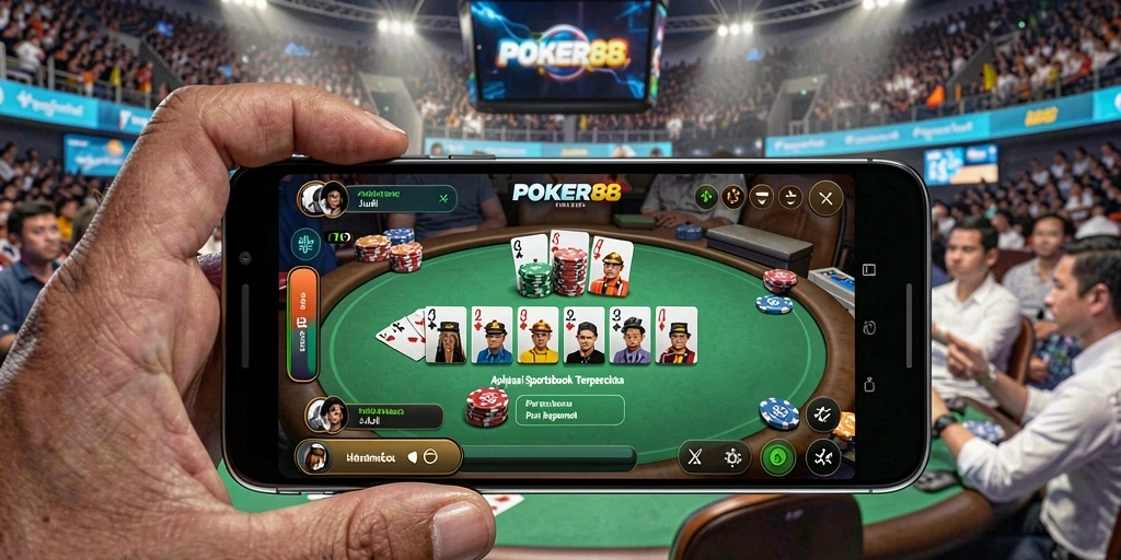 Tampilan menarik dan interaktif dari gameplay POKER88 dalam taruhan olahraga.