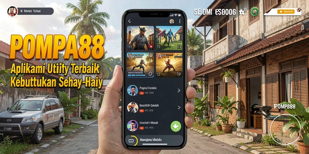 Screenshot POMPA88 dengan tampilan antarmuka aplikasi Utility.