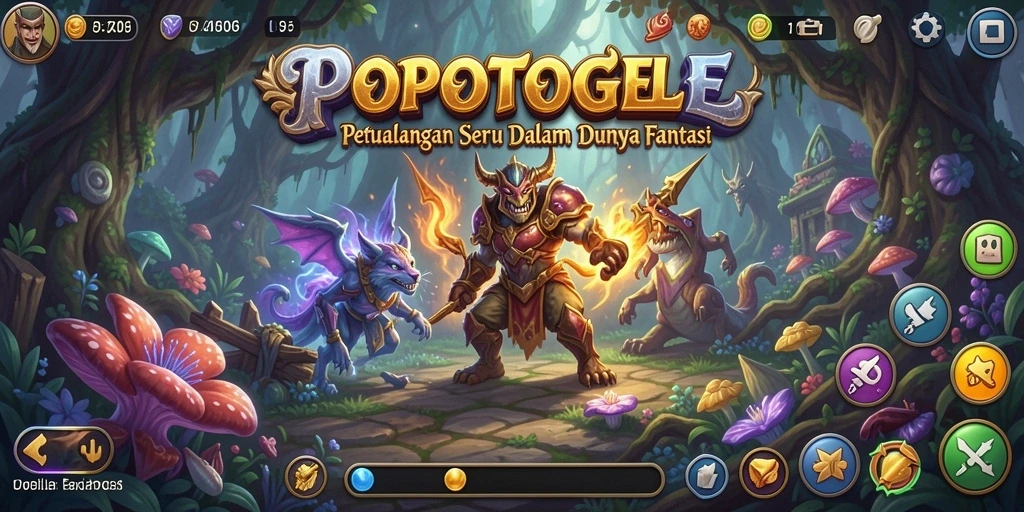 Screenshot gameplay <strong>POPOTOGEL</strong> menampilkan aksi penuh petualangan yang menegangkan.
