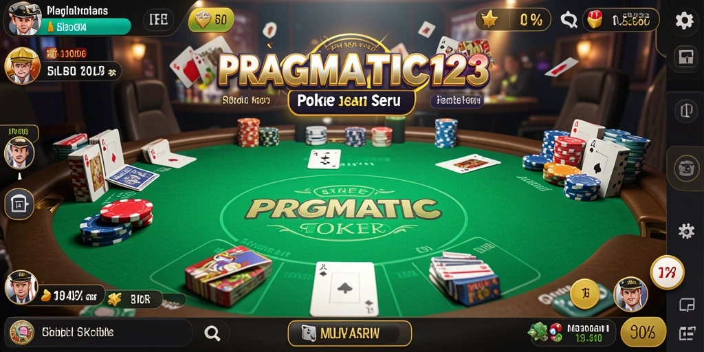 Tampilan menarik dari gameplay poker di PRAGMATIC123.