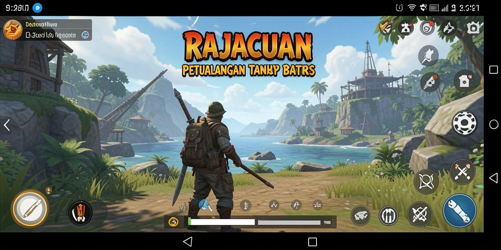 Tangkapan layar menunjukkan petualangan seru di dunia terbuka RAJACUAN.