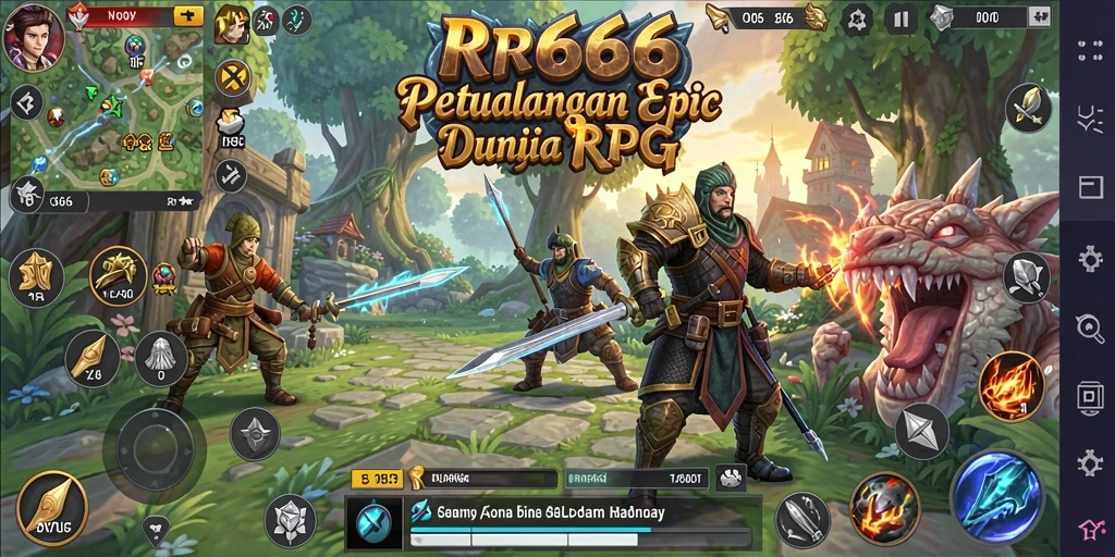 Gameplay seru dengan pertempuran epik di dunia fantasi.