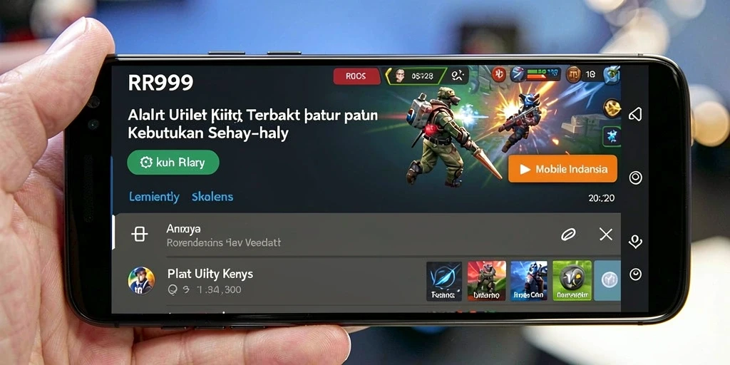 Tampilan antarmuka aplikasi RR999 yang intuitif dan mudah digunakan.