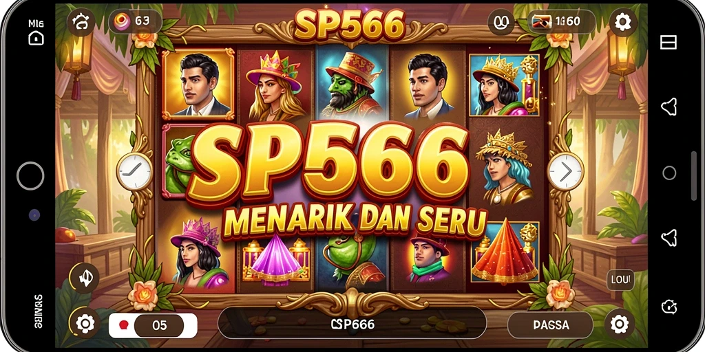 Screenshot SP666 menampilkan gameplay slot yang mendebarkan dan penuh warna.