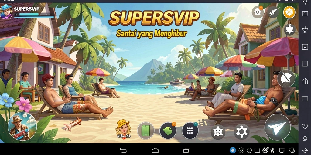 Tampilan gameplay SUPERSVIP yang menghibur dan menyenangkan.