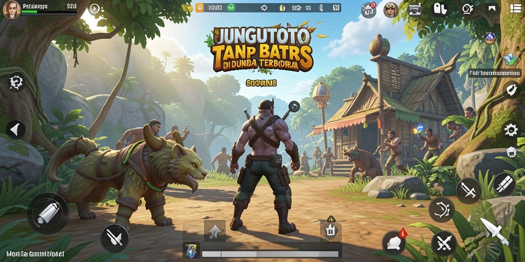 Screenshot gameplay UNGUTOTO menampilkan petualangan mendebarkan di dunia terbuka.