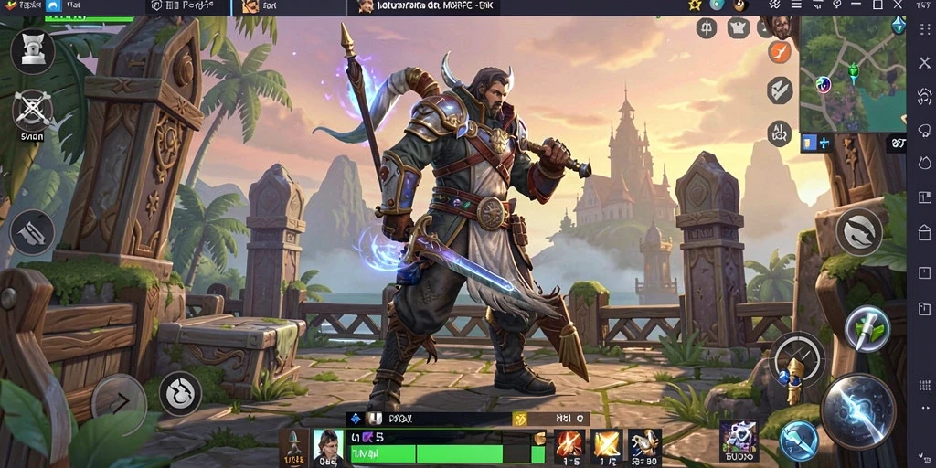 Tampilan gameplay V87 yang menakjubkan dalam dunia MMORPG.