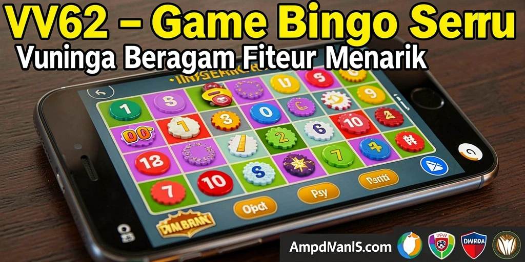 Tampilan menarik dari gameplay Bingo VV62 yang penuh warna.