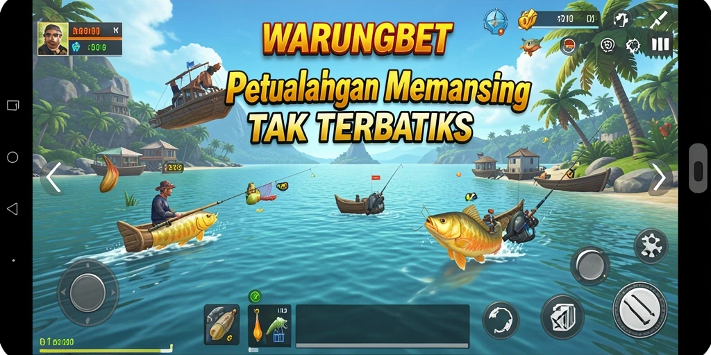 Tampilan screenshot permainan memancing yang menawan di WARUNGBET.