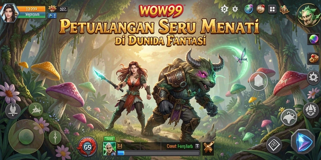 Screenshot gameplay WOW99 menampilkan petualangan seru di dunia yang fantastis.