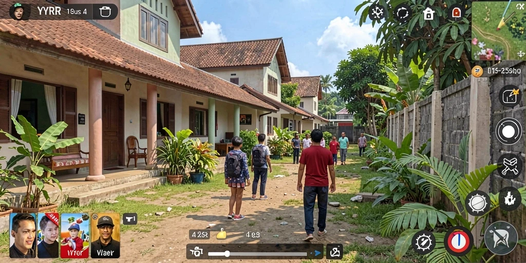 Screenshot utama YYRR menampilkan gameplay simulasi yang interaktif.