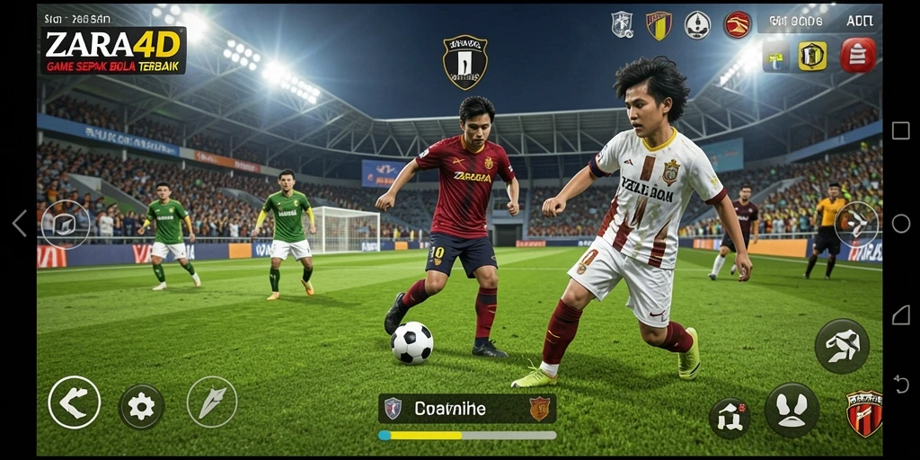 Tangkapan layar gameplay ZARA4D menunjukkan aksi seru di lapangan.